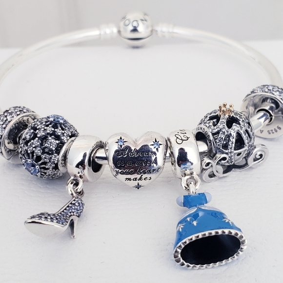 💫Authentic Pandora DISNEY CINDERELLA BRACELET 8pc GIFT SET 🎁 - Picture 4 of 10